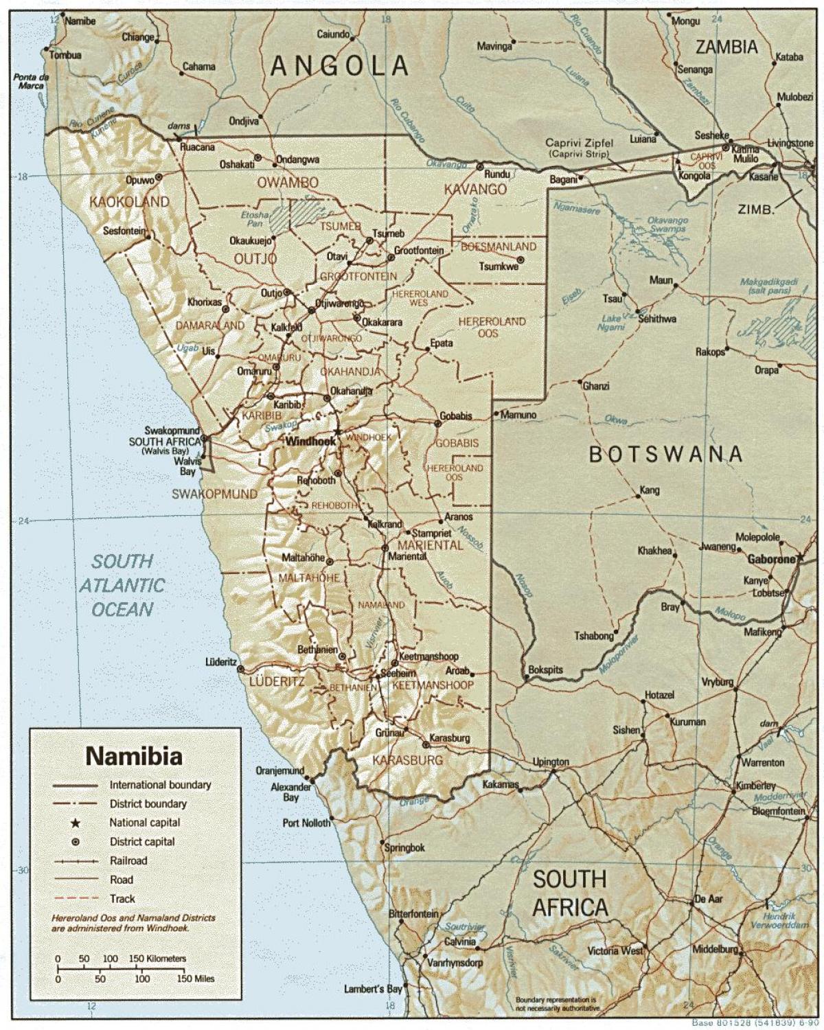 Kartta Namibian farm